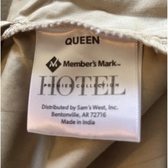 Members Mark Hotel Premier Collection Queen Beige Cotton Pillowcases 77h - Picture 3 of 4